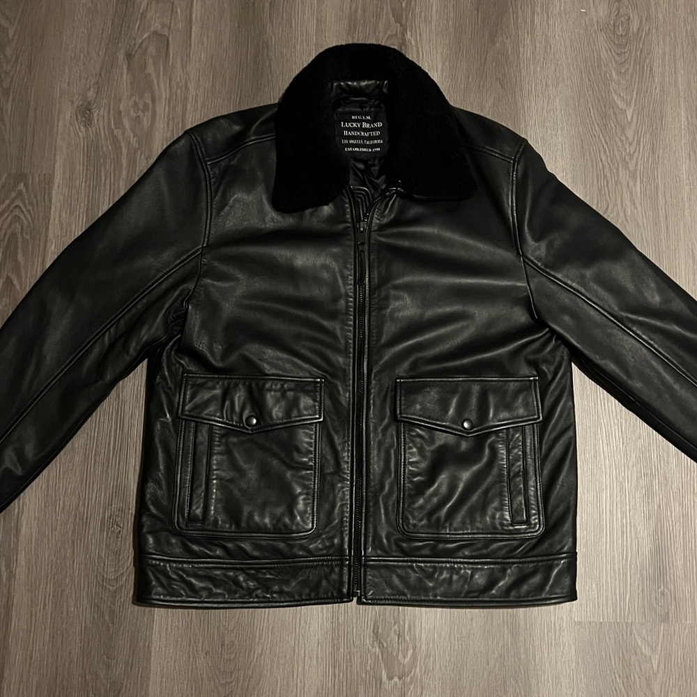 Lucky Brand Shearling Leather Jacket